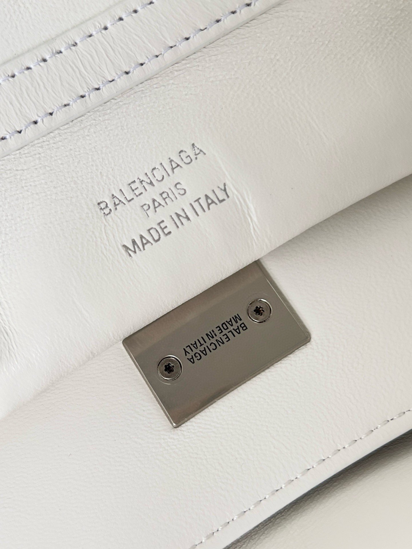 Balenciaga Rodeo Large Bag in White Crocodile Embossed Calfskin