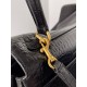 Balenciaga Rodeo Large Bag in Black Crocodile Embossed Calfskin