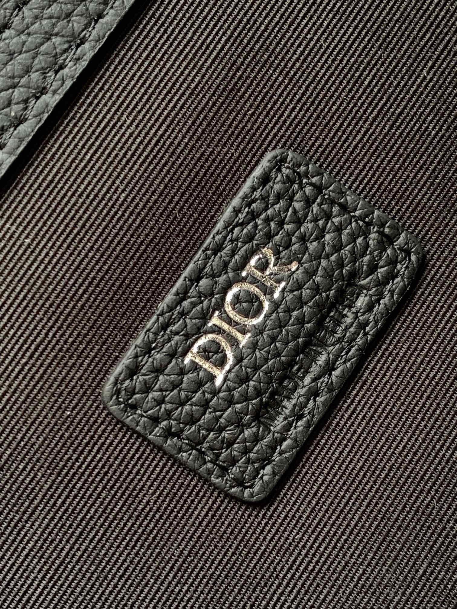 Dior Saddle Backpack with Flap in Black Oblique Jacquard