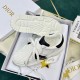 Dior Dior-ID Sneakers In White Leather with Black Strap