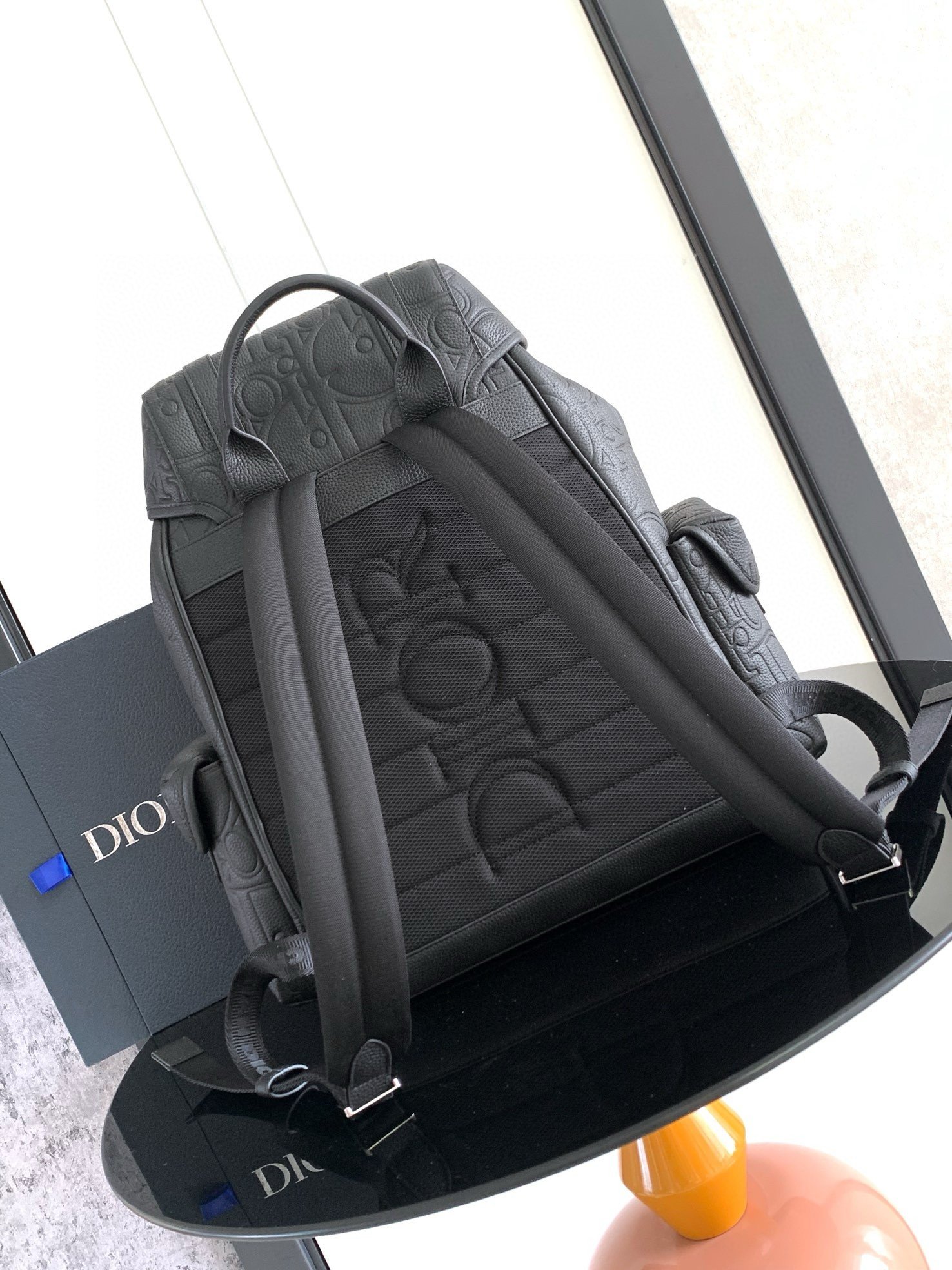 Dior Hit the Road Backpack with Flap in Black Gravity Leather