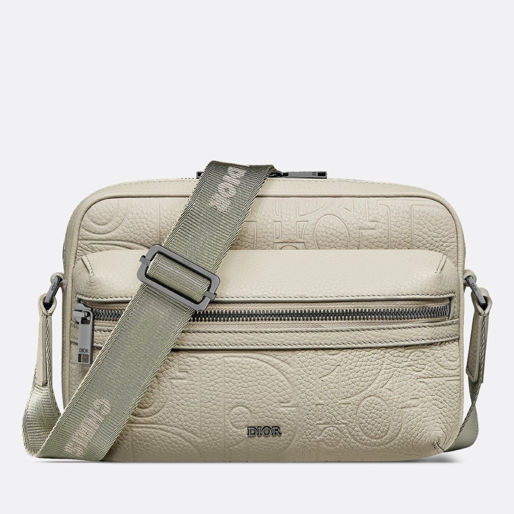 Dior Rider 2.0 Zipped Messenger Bag in Beige Gravity Leather