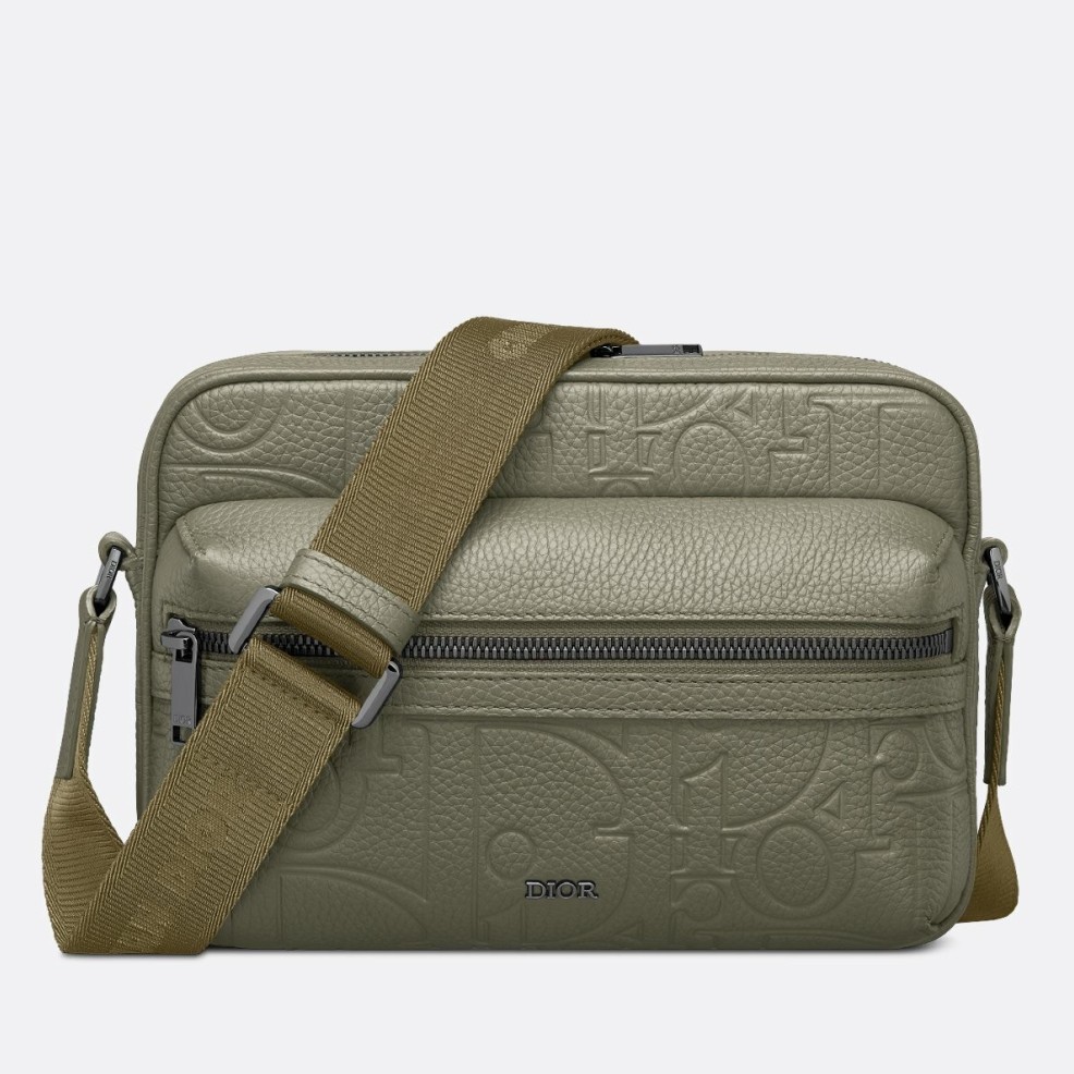 Dior Rider 2.0 Zipped Messenger Bag in Khaki Gravity Leather