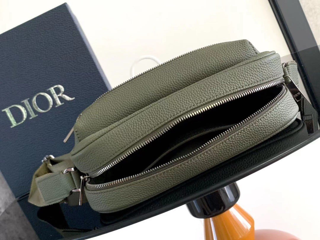 Dior Rider 2.0 Zipped Messenger Bag in Khaki Gravity Leather