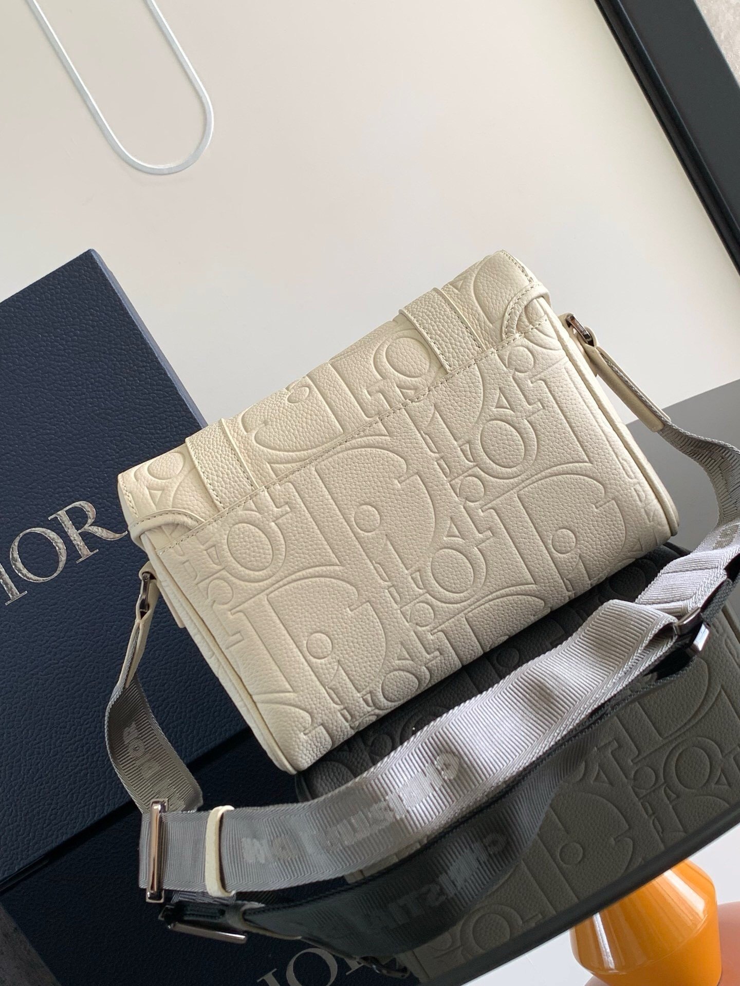 Dior Hit the Road Flap Messenger Bag in Beige Gravity Leather