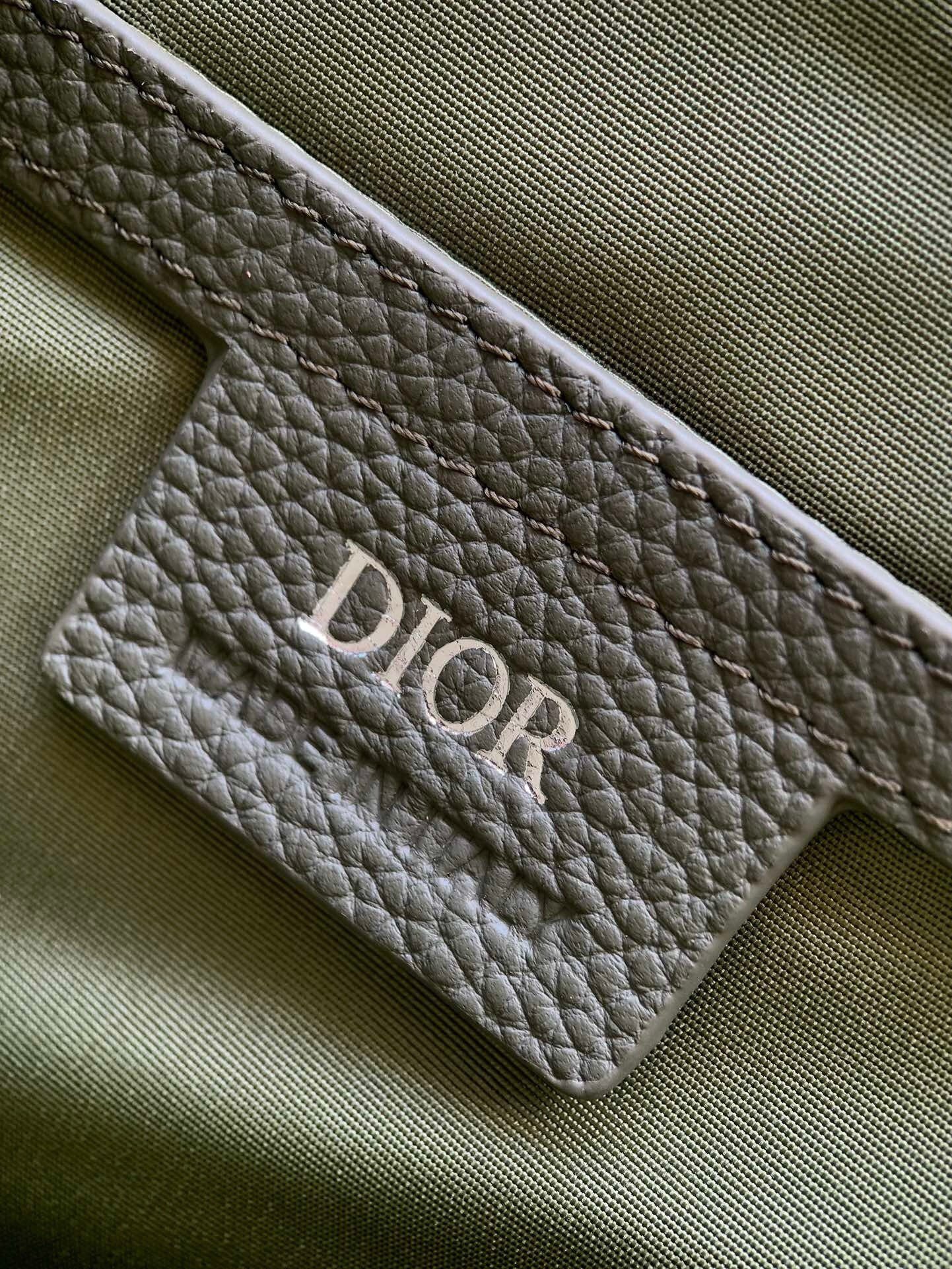 Dior Hit the Road Flap Messenger Bag in Khaki Gravity Leather