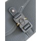 Dior Men's Small Saddle Messenger Bag in Grey Grained Calfskin