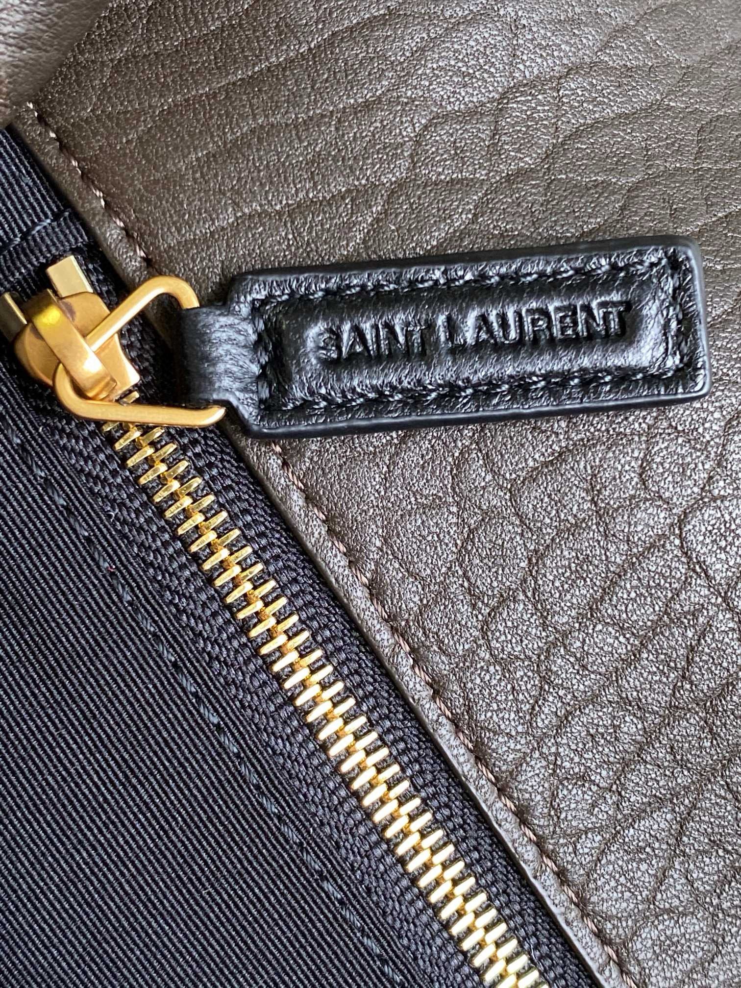 Saint Laurent Niki Medium Chain Bag in Chocolate Grained Lambskin