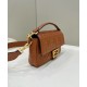 Fendi Medium Baguette Bag in Brown FF Nappa Leather