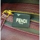 Fendi Medium Baguette Bag in Burgundy FF Nappa Leather