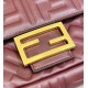 Fendi Medium Baguette Bag in Burgundy FF Nappa Leather