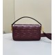 Fendi Medium Baguette Bag in Burgundy FF Nappa Leather