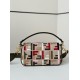 Fendi Baguette Medium Bag in Canvas with Multicolor FF Embroidery