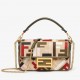 Fendi Baguette Mini Bag in Canvas with Multicolor FF Embroidery