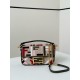 Fendi Baguette Mini Bag in Canvas with Multicolor FF Embroidery