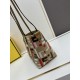 Fendi Small Roll Tote in Canvas with Multicolor FF Embroidery