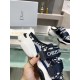 Dior D-Wander Open Back Sneakers In Blue Oblique Fabric