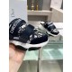 Dior D-Wander Open Back Sneakers In Blue Oblique Fabric