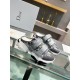 Dior D-Wander Open Back Sneakers In Grey Oblique Fabric