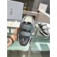 Dior D-Wander Open Back Sneakers In Grey Oblique Fabric