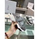 Dior D-Wander Open Back Sneakers In Grey Oblique Fabric