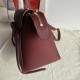 Celine Belt Mini Bag In Bordeaux Grained Calfskin