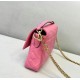 Fendi Small Baguette Bag In Pink FF Nappa Leather