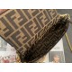 Fendi Small Baguette Bag In Brown FF Jacquard Fabric