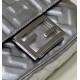 Fendi Small Baguette Bag In Silver FF Metallic Leather