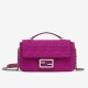 Fendi Baguette Chain Midi Bag In Fuchsia FF Fabric