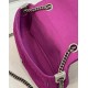 Fendi Baguette Chain Midi Bag In Fuchsia FF Fabric