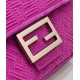 Fendi Baguette Chain Midi Bag In Fuchsia FF Fabric