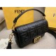 Fendi Medium Baguette Bag In Black FF Nappa Leather