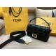 Fendi Medium Baguette Bag In Black FF Nappa Leather