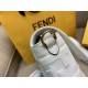 Fendi Medium Baguette Bag In White FF Nappa Leather