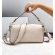 Fendi Medium Baguette Bag In White Grained Leather