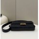 Fendi Large Baguette Bag In Black FF Nappa Leather