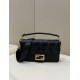 Fendi Large Baguette Bag In Black FF Nappa Leather