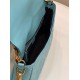 Fendi Large Baguette Bag In Blue FF Nappa Leather