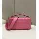 Fendi Large Baguette Bag In Pink FF Nappa Leather