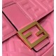 Fendi Large Baguette Bag In Pink FF Nappa Leather