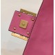 Fendi Large Baguette Bag In Pink FF Nappa Leather