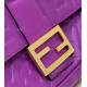 Fendi Large Baguette Bag In Purple FF Nappa Leather