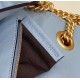 Fendi Baguette Chain Midi Bag In Blue Nappa Leather