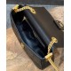 Fendi Baguette Chain Midi Bag In Black Nappa Leather