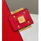 Fendi Baguette Chain Midi Bag In Red Nappa Leather