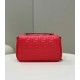 Fendi Baguette Chain Midi Bag In Red Nappa Leather