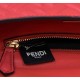 Fendi Baguette Chain Midi Bag In Red Nappa Leather