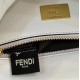 Fendi Baguette Chain Midi Bag In White Nappa Leather