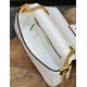 Fendi Baguette Chain Midi Bag In White Nappa Leather